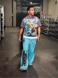 Blue Artistic Pants